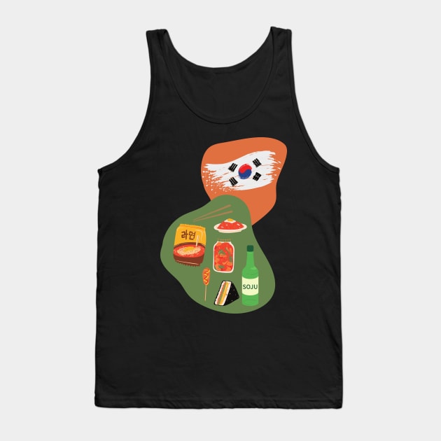 Korean Cuisine Food Culture Tank Top by Souls.Print